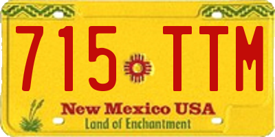 NM license plate 715TTM