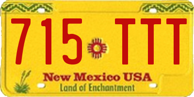 NM license plate 715TTT