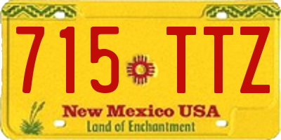 NM license plate 715TTZ