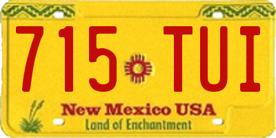 NM license plate 715TUI