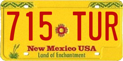 NM license plate 715TUR