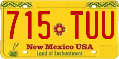 NM license plate 715TUU