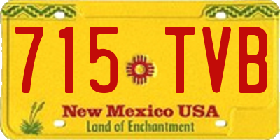 NM license plate 715TVB