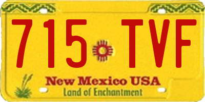 NM license plate 715TVF