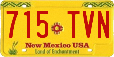 NM license plate 715TVN