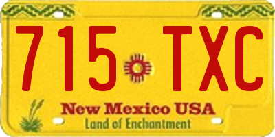 NM license plate 715TXC
