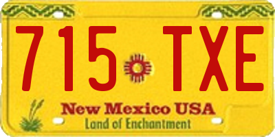 NM license plate 715TXE