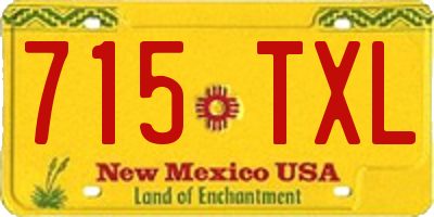 NM license plate 715TXL