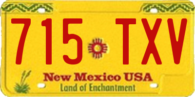 NM license plate 715TXV