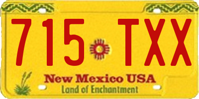 NM license plate 715TXX