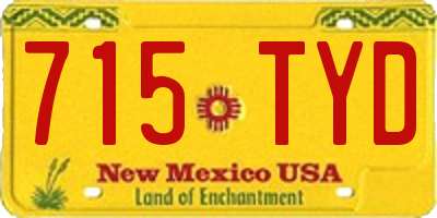 NM license plate 715TYD