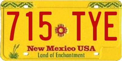 NM license plate 715TYE