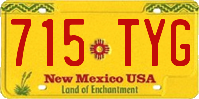 NM license plate 715TYG
