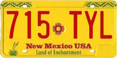NM license plate 715TYL