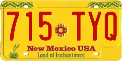 NM license plate 715TYQ