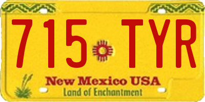 NM license plate 715TYR