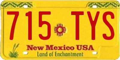 NM license plate 715TYS