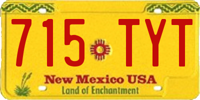 NM license plate 715TYT