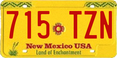 NM license plate 715TZN