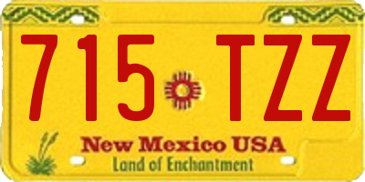 NM license plate 715TZZ