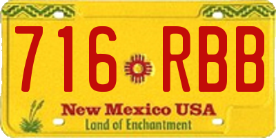 NM license plate 716RBB