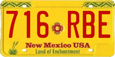 NM license plate 716RBE