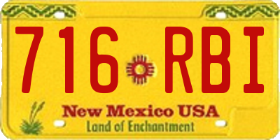 NM license plate 716RBI