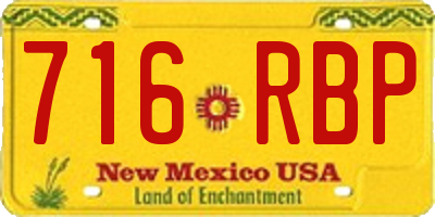 NM license plate 716RBP