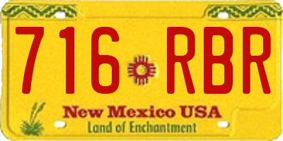 NM license plate 716RBR
