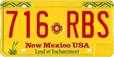 NM license plate 716RBS
