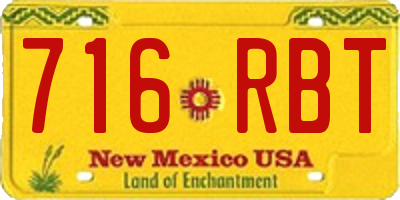 NM license plate 716RBT