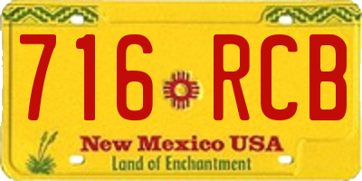 NM license plate 716RCB