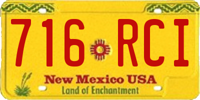 NM license plate 716RCI