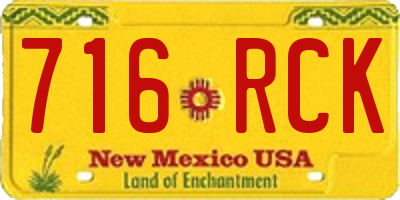 NM license plate 716RCK