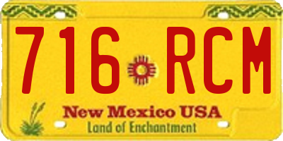 NM license plate 716RCM