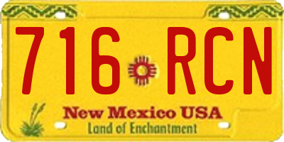 NM license plate 716RCN
