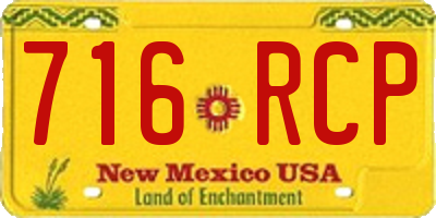NM license plate 716RCP