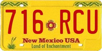 NM license plate 716RCU