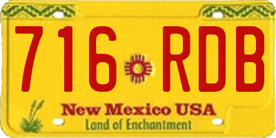 NM license plate 716RDB