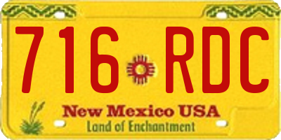 NM license plate 716RDC