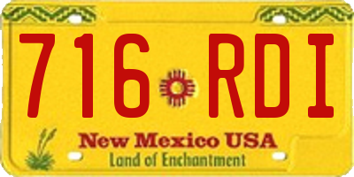 NM license plate 716RDI