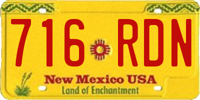NM license plate 716RDN