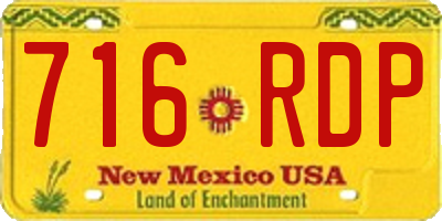NM license plate 716RDP