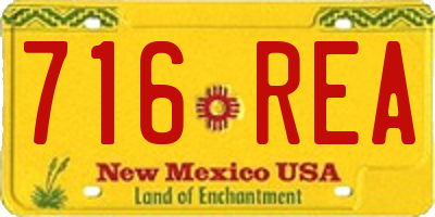 NM license plate 716REA