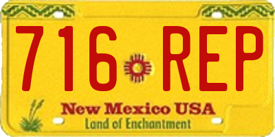 NM license plate 716REP