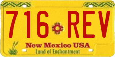 NM license plate 716REV