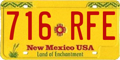 NM license plate 716RFE