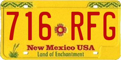 NM license plate 716RFG