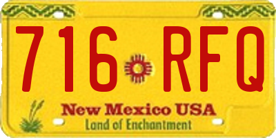 NM license plate 716RFQ