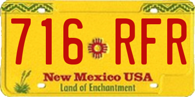 NM license plate 716RFR
